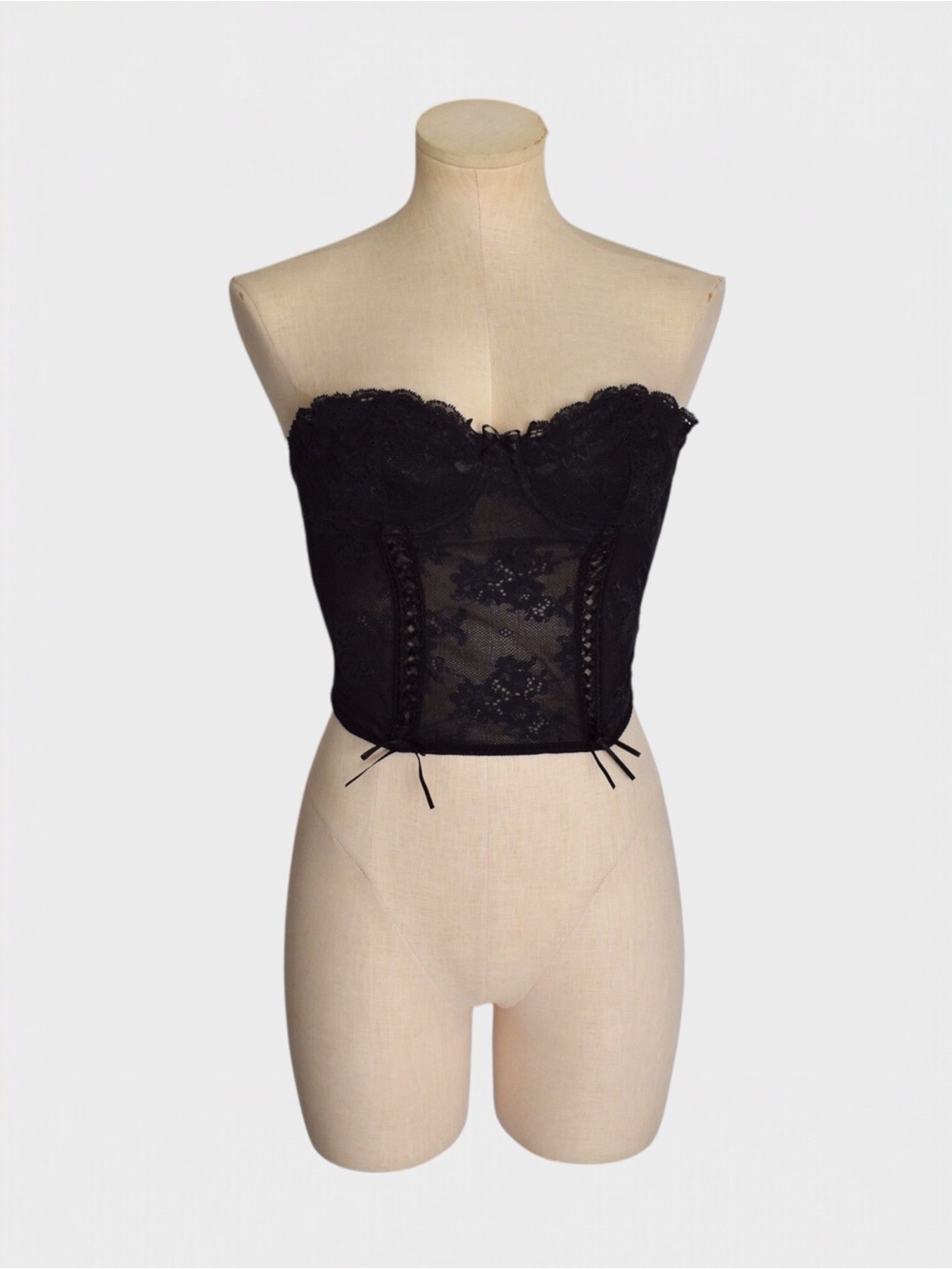 Victorias Secret Vintage Lace Sheer Bustier Corset Top